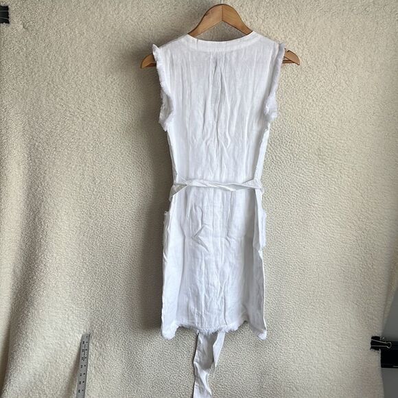 J. Crew White Sleeveless Dress with Gold Buttons - Picture 3 of 10